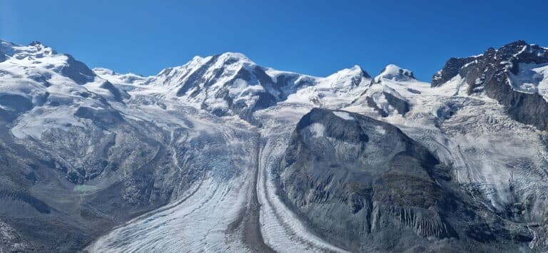 Glaciers showing retreat due to climate change