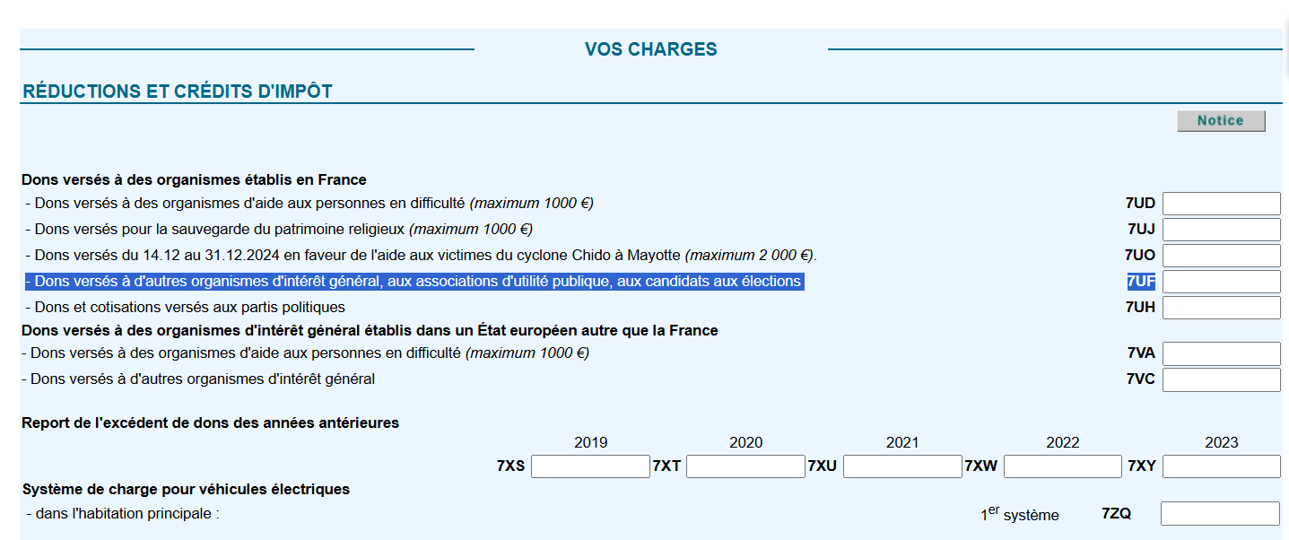Reçu fiscal — détail des mentions obligatoires
