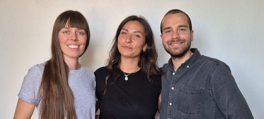 Équipe de Mieux Donner : Jennifer Stretton, Ombline Planes et Romain Barbe